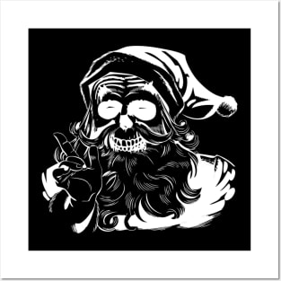 Skeleclaus (white) Posters and Art